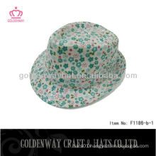 Girls Fedora Hats Floral Pattern beautiful summer sun hats for lady custom design